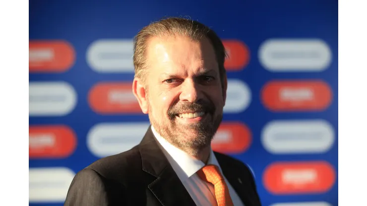 RIO DE JANEIRO, BRAZIL - JANUARY 24: Reinaldo Carneiro Bastos president of Sao Paulo Football Federation smiles as he arrives for the the Copa America 2019 Official Draw at Cidade das Artes on January 24, 2019 in Rio de Janeiro, Brazil. (Photo by Bruna Prado / Getty Images)