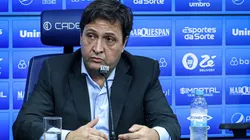 Alberto Guerra em entrevista pelo Grêmio - Foto: Maxi Franzoi/AGIF