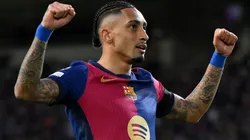 Raphinha em ação pelo Barcelona - Foto: David Ramos/Getty Images.