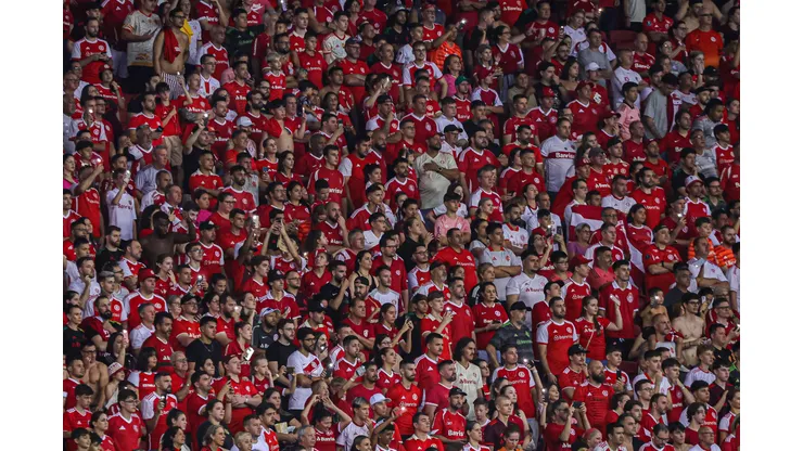 Torcida do Internacional durante partida contra Caxias no estádio Beira-Rio pelo campeonato Gaúcho 2025. Foto: Maxi Franzoi/AGIF
