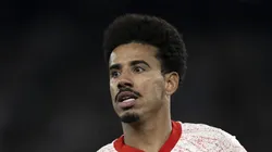 Lucas Evangelista durante jogo do Bragantino no Brasileirão 2024.