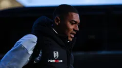 LONDON, ENGLAND - DECEMBER 22: Carlos Vinicius of Fulham arrives off the team bus prior to the Premier League match between Fulham FC and Southampton FC at Craven Cottage on December 22, 2024 in London, England. (Photo by Ryan Pierse/Getty Images)