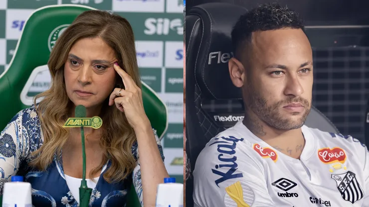 Leila Pereira tratou de alfinetar Neymar e Cia do movimento contra gramado sintético: "Fiquem na Europa" - Fotos: Ettore Chiereguini/AGIF e Marcello Zambrana/AGIF