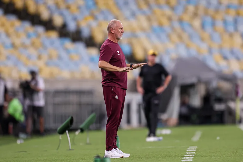 Mano Menezes no comando do Fluminense. Foto: Marcelo Gonçalves/Fluminense FC