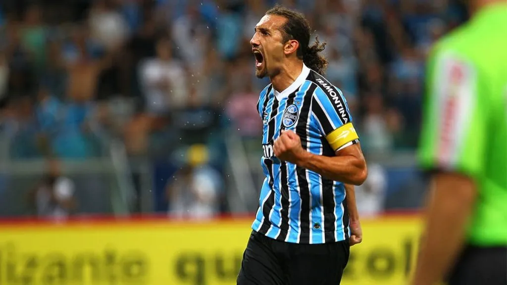 Barcos é um dos artilheiros do Grêmio no Campeonato Gaúcho. Foto: Lucas Uebel/Grêmio FBPA