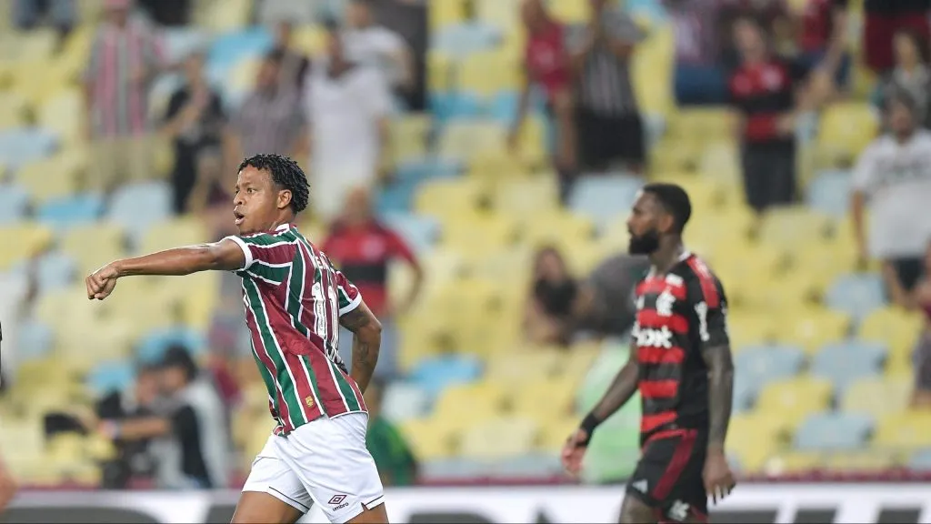 Gol de Keno no Fla-Flu. Foto: Thiago Ribeiro/AGIF