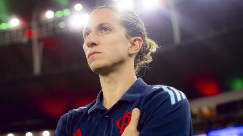 Filipe Luís durante a vitória contra o Fluzão