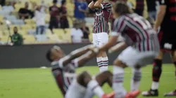 Jhon Arias jogador do Fluminense lamenta durante partida contra o Flamengo no estádio Maracanã pelo campeonato Carioca 2025. Foto: Alexandre Loureiro/AGIF