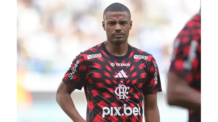 De La Cruz jogador do Flamengo durante partida contra o Botafogo no estádio Mangueirão pelo campeonato Supercopa 2025. Foto: Fernando Torres/AGIF