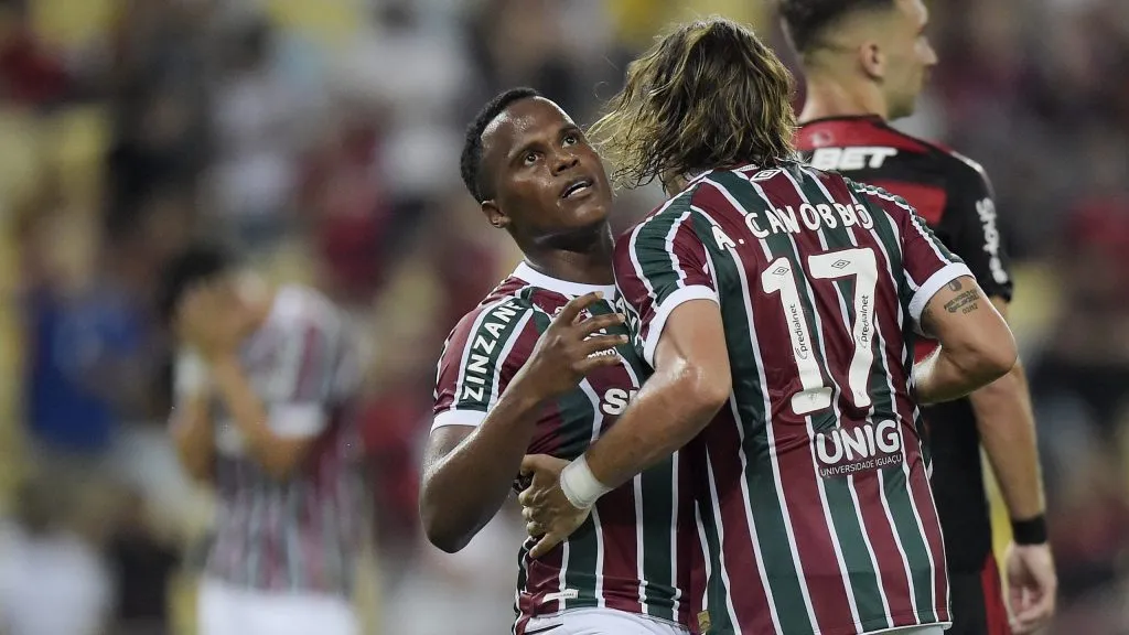 Jhon Arias jogador do Fluminense lamenta durante partida contra o Flamengo no estádio Maracanã pelo campeonato Carioca 2025. Foto: Alexandre Loureiro/AGIF