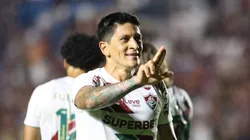 Germán Cano comemora gol pelo Fluminense em partida da Copa do Brasil diante do Caxias. Foto: Luis Felipe Amorin/AGIF/Sipa USA/Alamy Live News