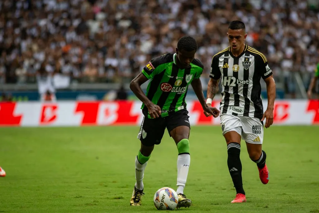Miqueias jogador do Atletico-MG durante partida contra o America-MG no estadio Mineirao pelo campeonato Mineiro 2025. Foto: Fernando Moreno/AGIF