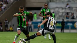 MG - BELO HORIZONTE - 15/03/2025 - MINEIRO 2025, AMERICA-MG X ATLETICO-MG -Fabinho jogador do America-MG durante partida contra o Atletico-MG no estadio Mineirao pelo campeonato Mineiro 2025. Foto: Fernando Moreno/AGIF