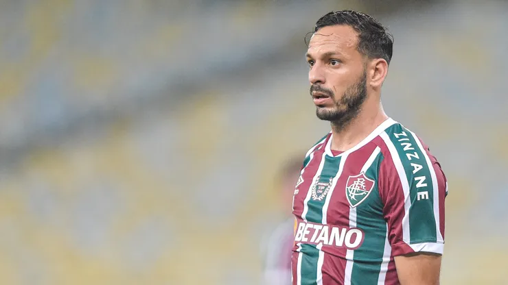 Yago Felipe, jogador do Fluminense, durante partida válida pela Copa Sul-Americana de 2022. Foto: Thiago Ribeiro/AGIF.
