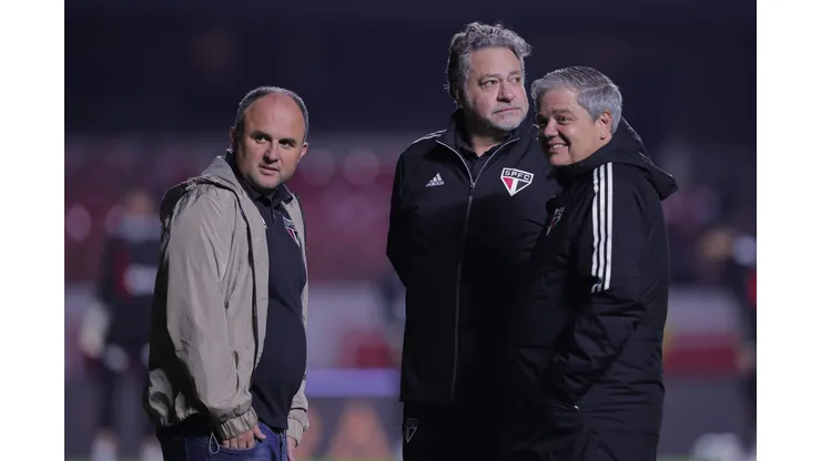 Júlio Casares presidente do São Paulo durante partida contra o Palmeiras no estádio Morumbi pelo campeonato Copa do Brasil 2023. Foto: Ettore Chiereguini/AGIF