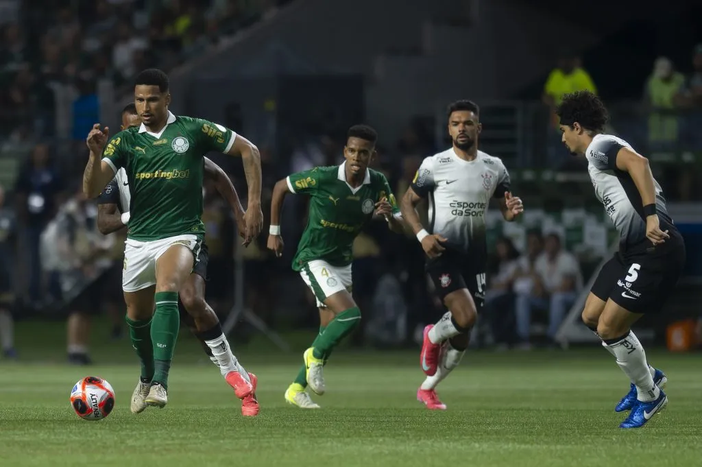 SP – SAO PAULO – 06/02/2025 – PAULISTA 2025, PALMEIRAS X CORINTHIANS – Murilo jogador do Palmeiras durante partida contra o Corinthians no estadio Arena Allianz Parque pelo campeonato Paulista 2025. Foto: Anderson Romao/AGIF