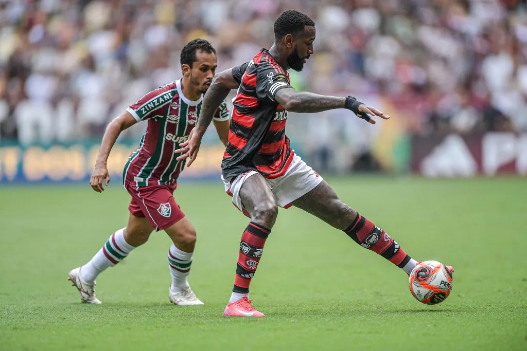 Gerson durante o Fla-Flu. Foto: Thiago Ribeiro/AGIF