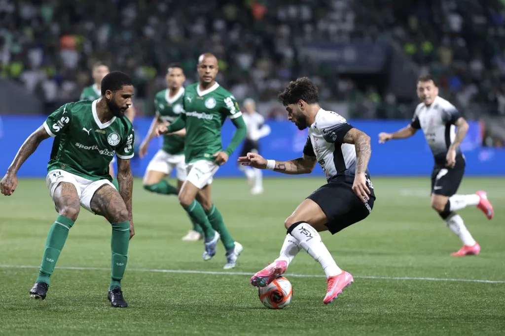 Corinthians venceu o Palmeiras no 1º jogo da final do Paulistão. Foto: Marcello Zambrana/AGIF