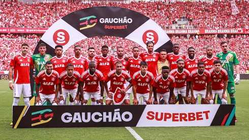 Jogadores do Internacional antes da decisão do Campeonato Gaúcho - Foto: Maxi Franzoi/AGIF