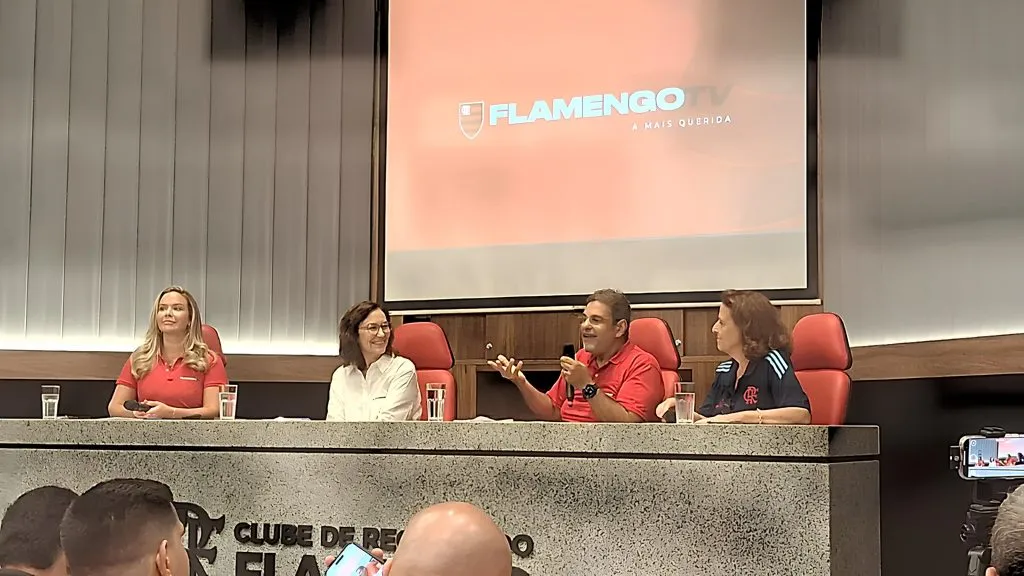 Coletiva da FlamengoTV. Foto: Bolavip Brasil