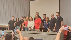 Coletiva da FlamengoTV. Foto: Bolavip Brasil