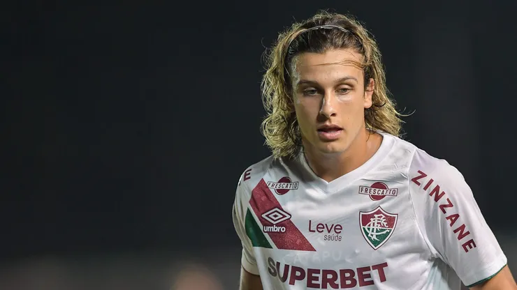Canobbio jogador do Fluminense durante partida contra o Portuguesa Rio no estádio Luso Brasileiro pelo campeonato Carioca 2025. Foto: Thiago Ribeiro/AGIF