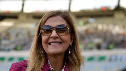 Leila Pereira antes de partida no Maracanã.