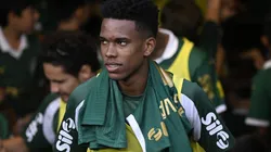 Estêvão se emocionou nos bastidores de Palmeiras x Corinthians após dérbi no Allianz