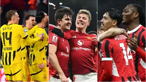 Times que já foram rebaixados. Foto: Gareth Copley/Marco Luzzani/Franco Arland/Getty Images