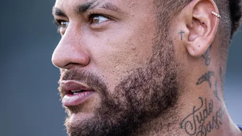 Neymar durante treino no CT Rei Pelé. Foto: Raul Baretta/SFC