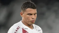 RJ - RIO DE JANEIRO - 29/01/2025 - CARIOCA 2025, BOTAFOGO X FLUMINENSE - Thiago Silva jogador do Fluminense durante partida contra o Botafogo no estadio Engenhao pelo campeonato Carioca 2025.