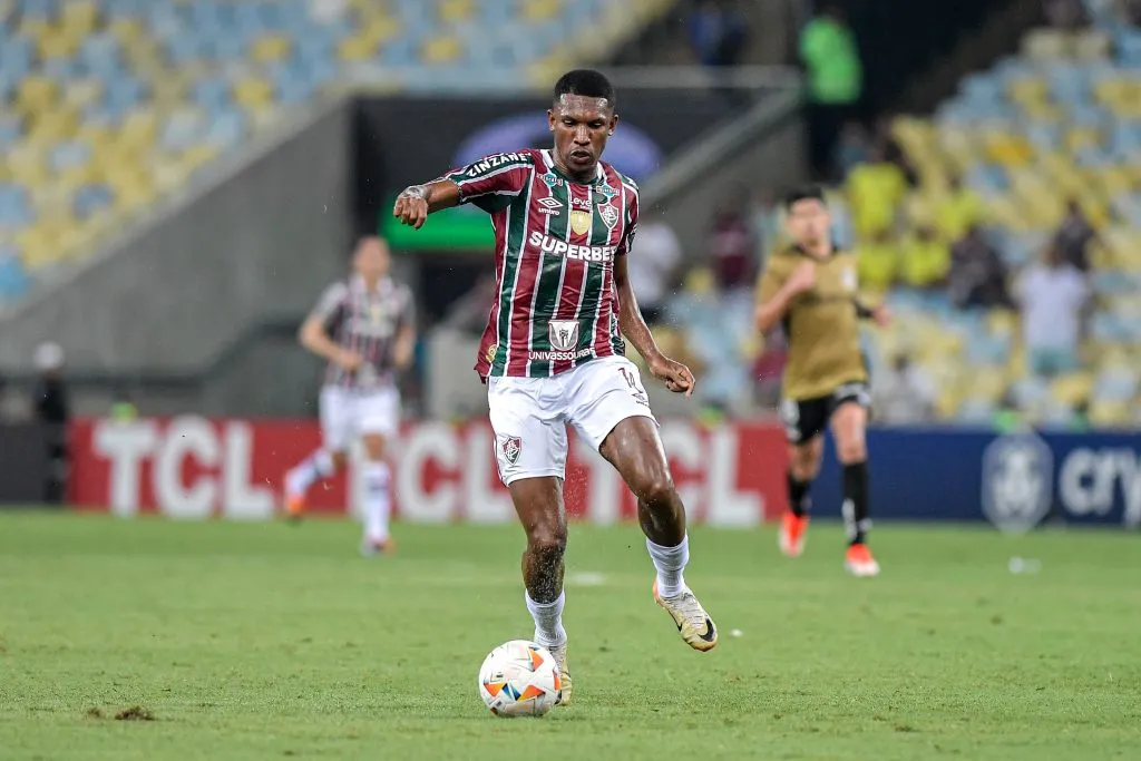 RJ – RIO DE JANEIRO – 09/04/2024 – COPA LIBERTADORES 2024, FLUMINENSE X COLO-COLO – Lele jogador do Fluminense durante partida contra o Colo-Colo no estadio Maracana pelo campeonato Copa Libertadores 2024. Foto: Thiago Ribeiro/AGIF