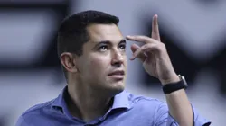 SP - SANTOS - 05/02/2025 - PAULISTA 2025, SANTOS X BOTAFOGO-SP - Pedro Martins CEO do Santos durante partida contra o Botafogo-SP no estadio Vila Belmiro pelo campeonato Paulista 2025.