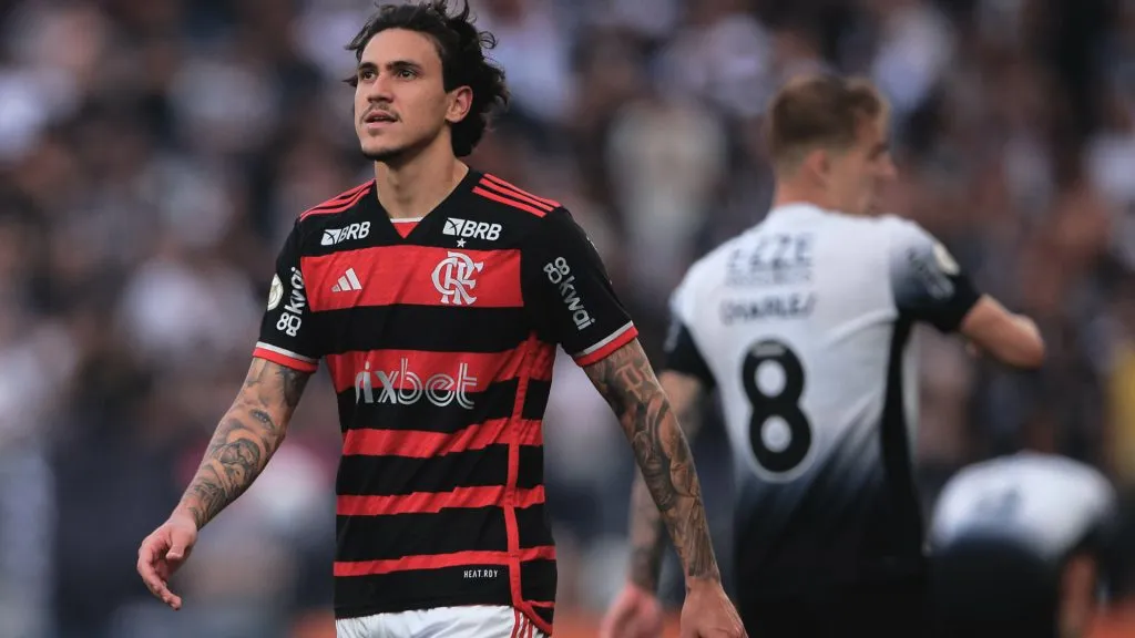 Pedro disputando o Brasileirão 2024 pelo Flamengo – Foto: Ettore Chiereguini/AGIF