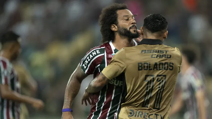 Marcelo, ex-jogador do Fluminense, durante partida contra o Colo-Colo-CHI, pela CONMEBOL Libertadores de 2024. Foto: Jorge Rodrigues/AGIF.