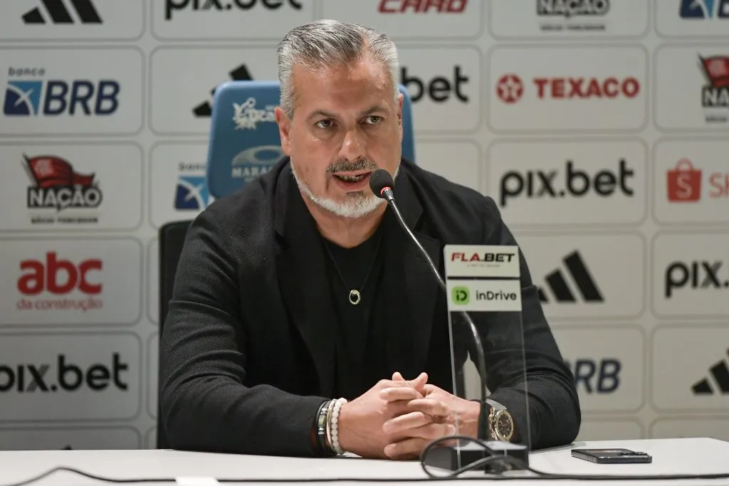 RJ – RIO DE JANEIRO – 30/01/2025 – APRESENTACAO DANILO – Jose Boto dirigente durante sua apresentacao oficial do jogador Danilo do Flamengo em coletiva de imprensa realizada no Maracana. Foto: Thiago Ribeiro/AGIF