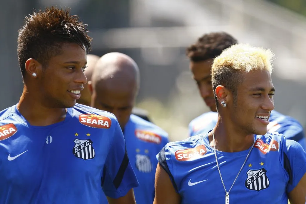 André e Neymar juntos no Santos – Foto: Ricardo Saibun/AGIF