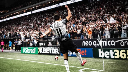 Angel Romero jogador do Corinthians comemora seu gol - Foto: Leonardo Lima/AGIF