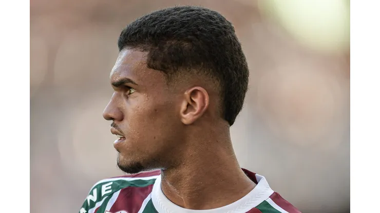 Riquelme Felipe jogador do Fluminense durante partida contra o Nova Iguaçu no estádio Maracanã pelo campeonato Carioca 2025. Foto: Thiago Ribeiro/AGIF