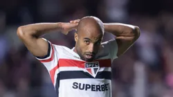 Lucas Moura durante partida do Paulistão