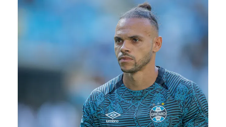 RS - PORTO ALEGRE - 08/03/2025 - GAUCHO 2025, GREMIO X INTERNACIONAL - Braithwaite jogador do Gremio durante partida contra o Internacional no estadio Arena do Gremio pelo campeonato Gaucho 2025. Foto: Liamara Polli/AGIF