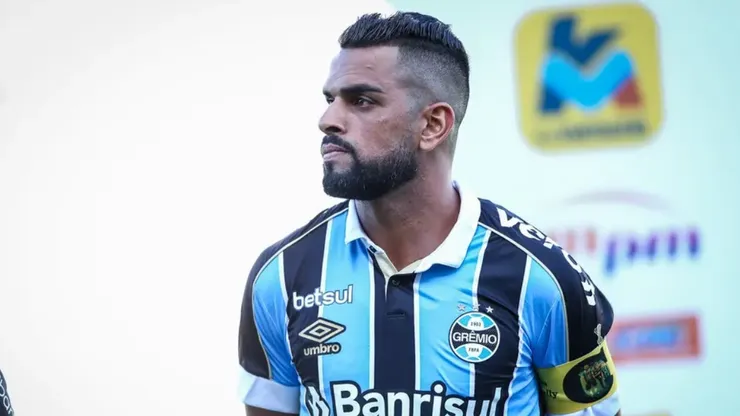 Maicon em ação nas quatro linhas quando vestia a camisa do Grêmio. Foto: Lucas Uebel/Grêmio.