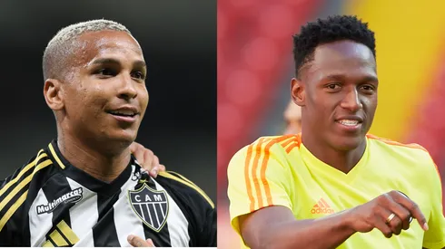 Deyverson e Yerry Mina. Foto: AGIF E GETTY