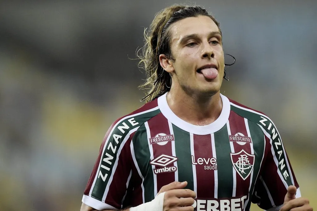 RJ – RIO DE JANEIRO – 12/03/2025 – CARIOCA 2025, FLUMINENSE X FLAMENGO – Canobbio jogador do Fluminense durante partida contra o Flamengo no estadio Maracana pelo campeonato Carioca 2025. Foto: Alexandre Loureiro/AGIF