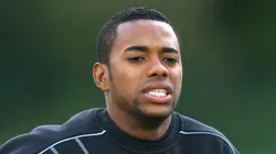 Robinho em treino pelo Manchester City. (Photo by Alex Livesey/Getty Images)