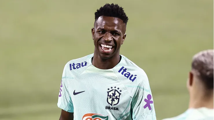 Vini Jr foi decisivo e marcou o gol da vitória contra a Colômbia (Photo by Tim Nwachukwu)