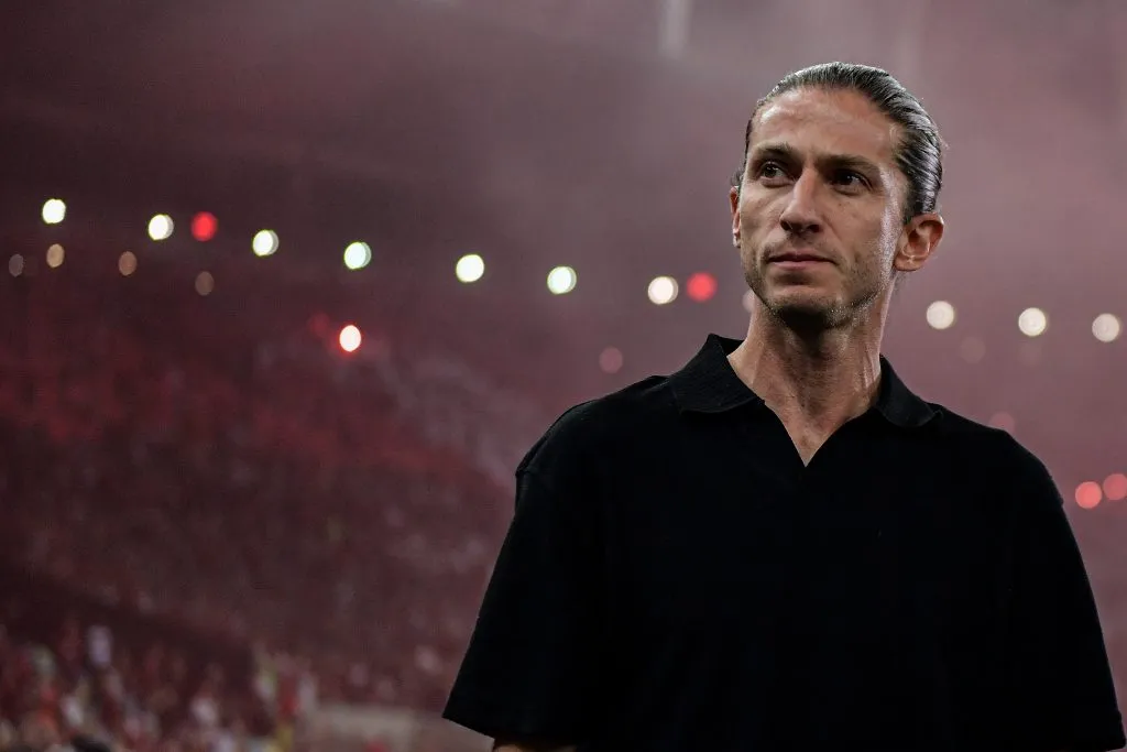 Filipe Luís técnico do Flamengo durante partida contra o Corinthians no estádio Maracanã pelo campeonato Copa Do Brasil 2024. Foto: Thiago Ribeiro/AGIF