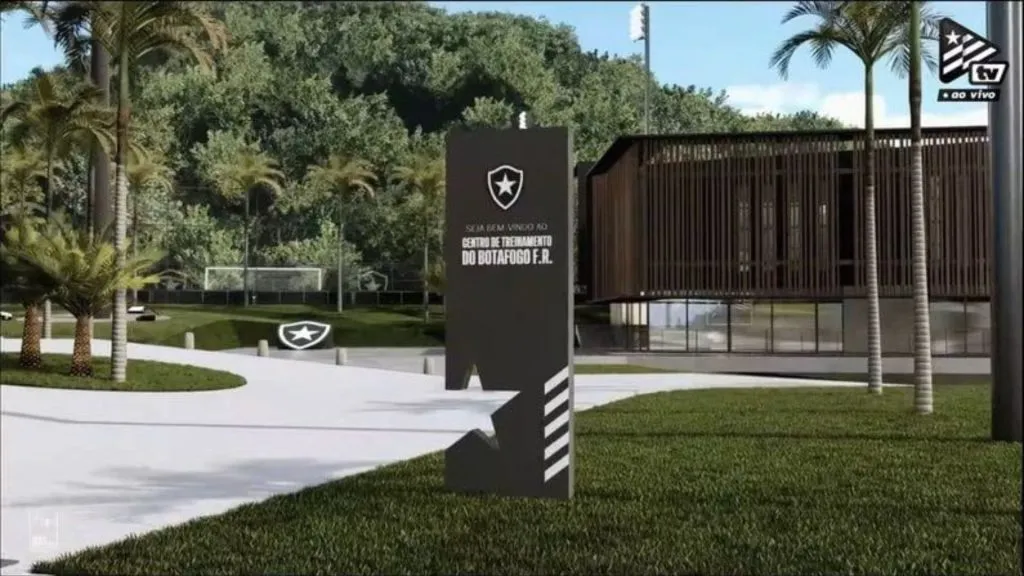 Botafogo realiza suas atividades no CT Lonier – Foto: Reprodução/Botafogo TV