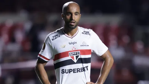 Lucas Moura jogador do São Paulo durante partida contra o Mirassol no estádio Morumbi pelo campeonato Paulista 2025.