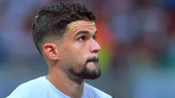 Cauly, jogador do Bahia, durante partida contra o Bragantino no estadio Arena Fonte Nova pelo campeonato Brasileiro A 2024. Foto: Walmir Cirne/AGIF